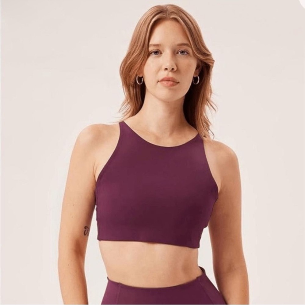 Girlfriend Collective Topanga Halter Bra in Light Pink